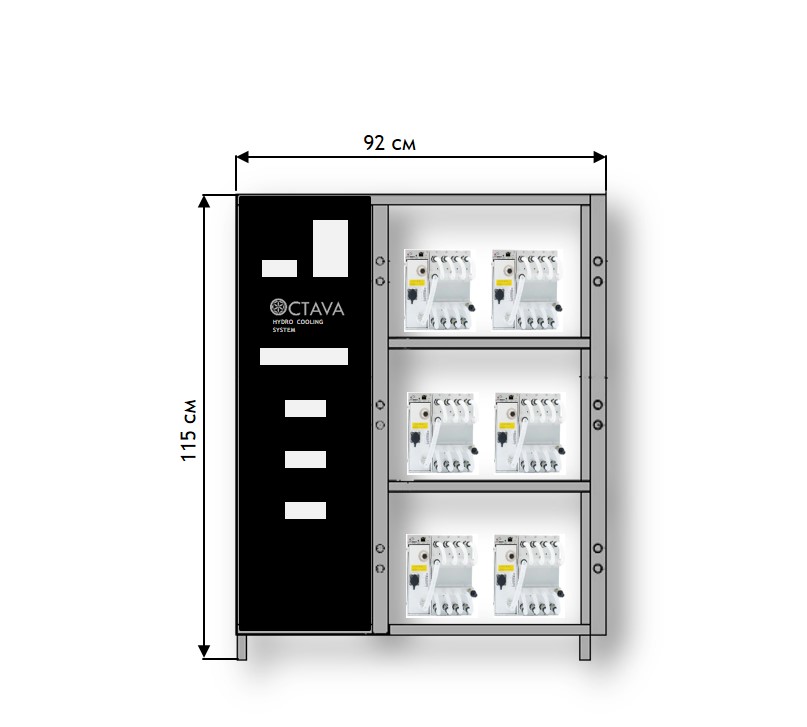 OCTAVA HYDRO V6 - Antminer Hydro Cooling System (Андерсон P13 - 3 шт, Анализатор WirenBoard, Датчик давления, Частотный преобразователь, До 36 кВт Криптокотел)
